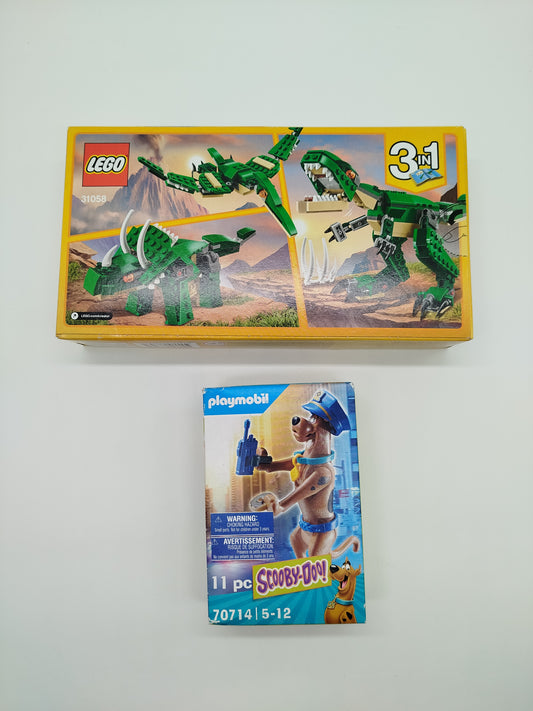  Spielset - Creator Dinosaurier und Playmobil Scooby-Doo!