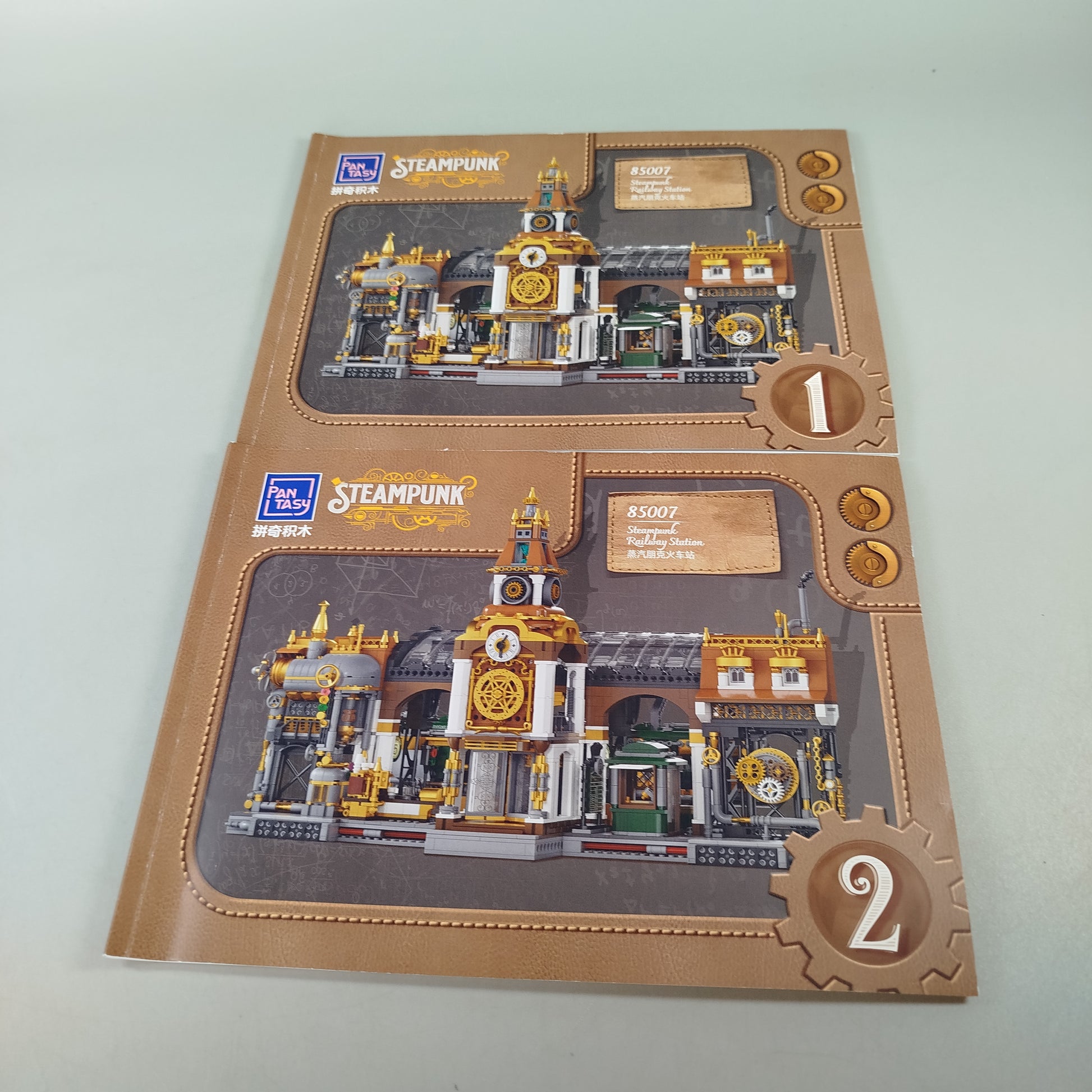 PANTASY Steampunk Bahnhof 85007 – Modellbau-Set, kompatibel mit LEGO, OVP