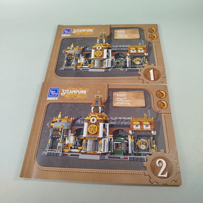 PANTASY Steampunk Bahnhof 85007 – Modellbau-Set, kompatibel mit LEGO, OVP