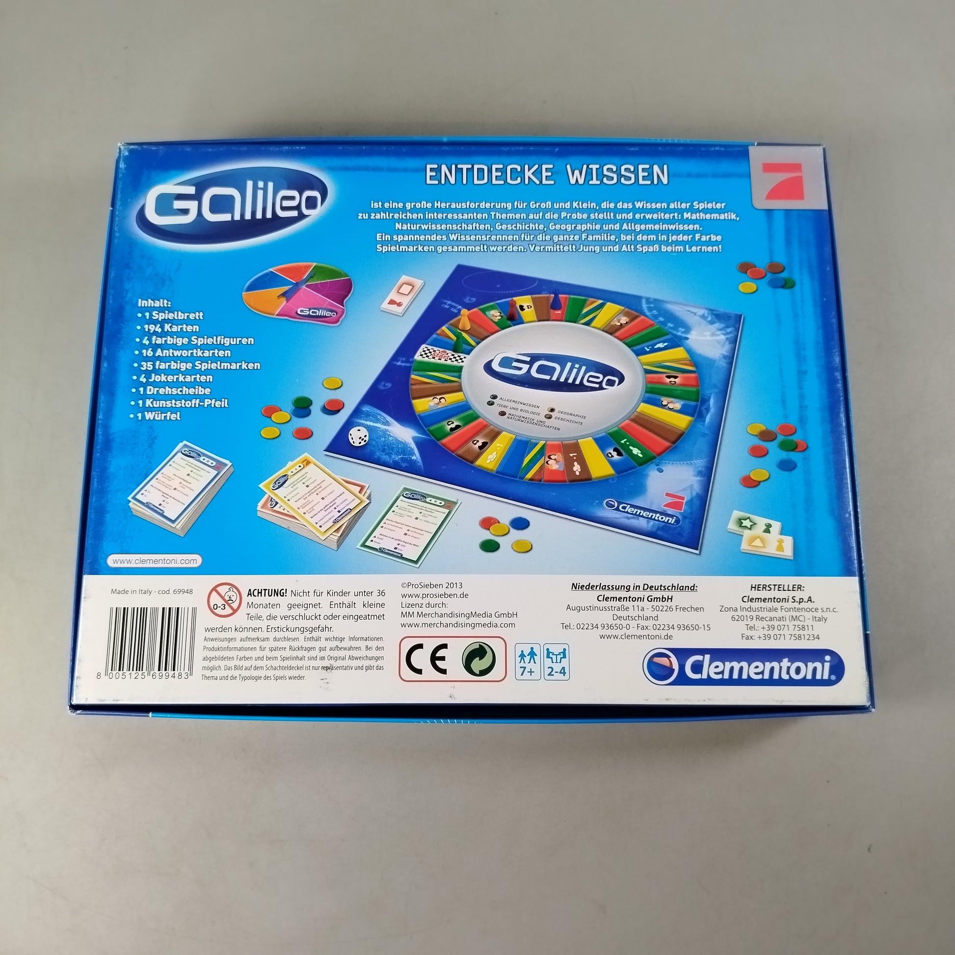 Clementoni Entdecke Wissen 69948 Brettspiel,gebraucht,ab 6 7 8 Jahre|✅geprüft 