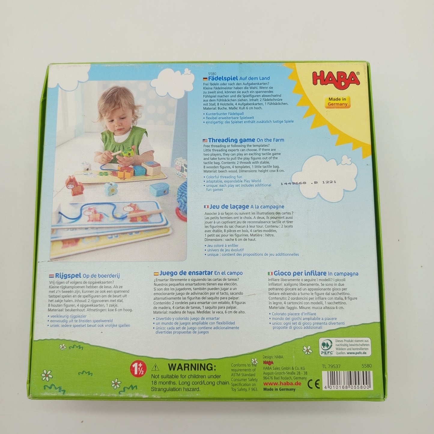 HABA Fädelspiel Auf dem Land – Lernspiel, OVP