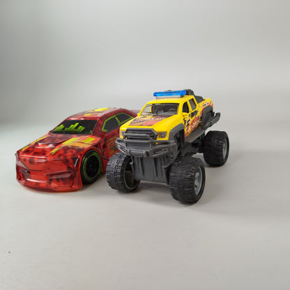 Dickie Toys Fahrzeuge Set von 2 – Sportwagen & Monster Truck