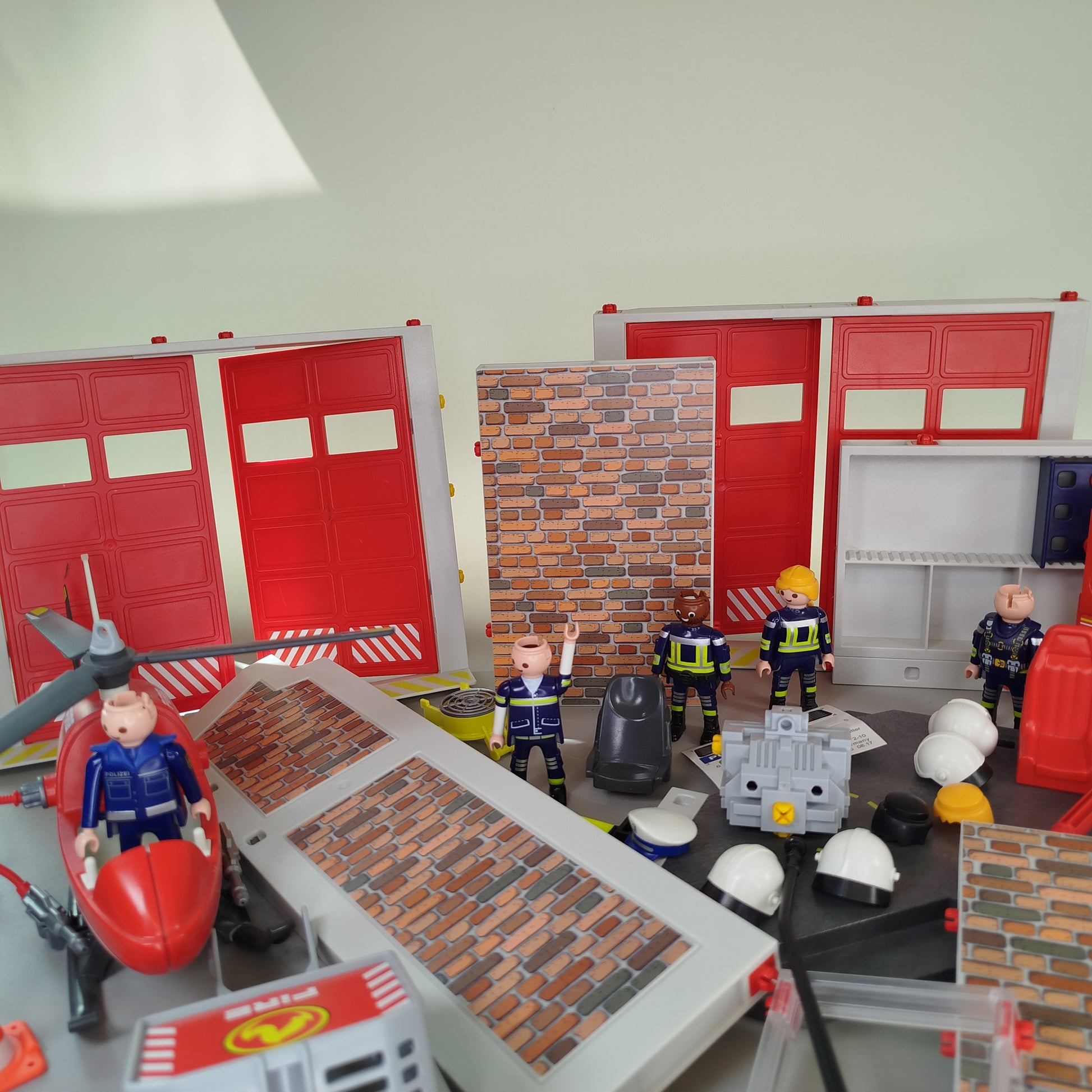 Playmobil Feuerwehr Set 9463, 9462, 6873, Gebrauchsspuren, mit Anleitung