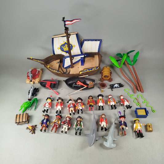 Playmobil Bundle Piraten Schiff & Figuren gebraucht ab 6 7 8 Jahre | ✅ geprüft 