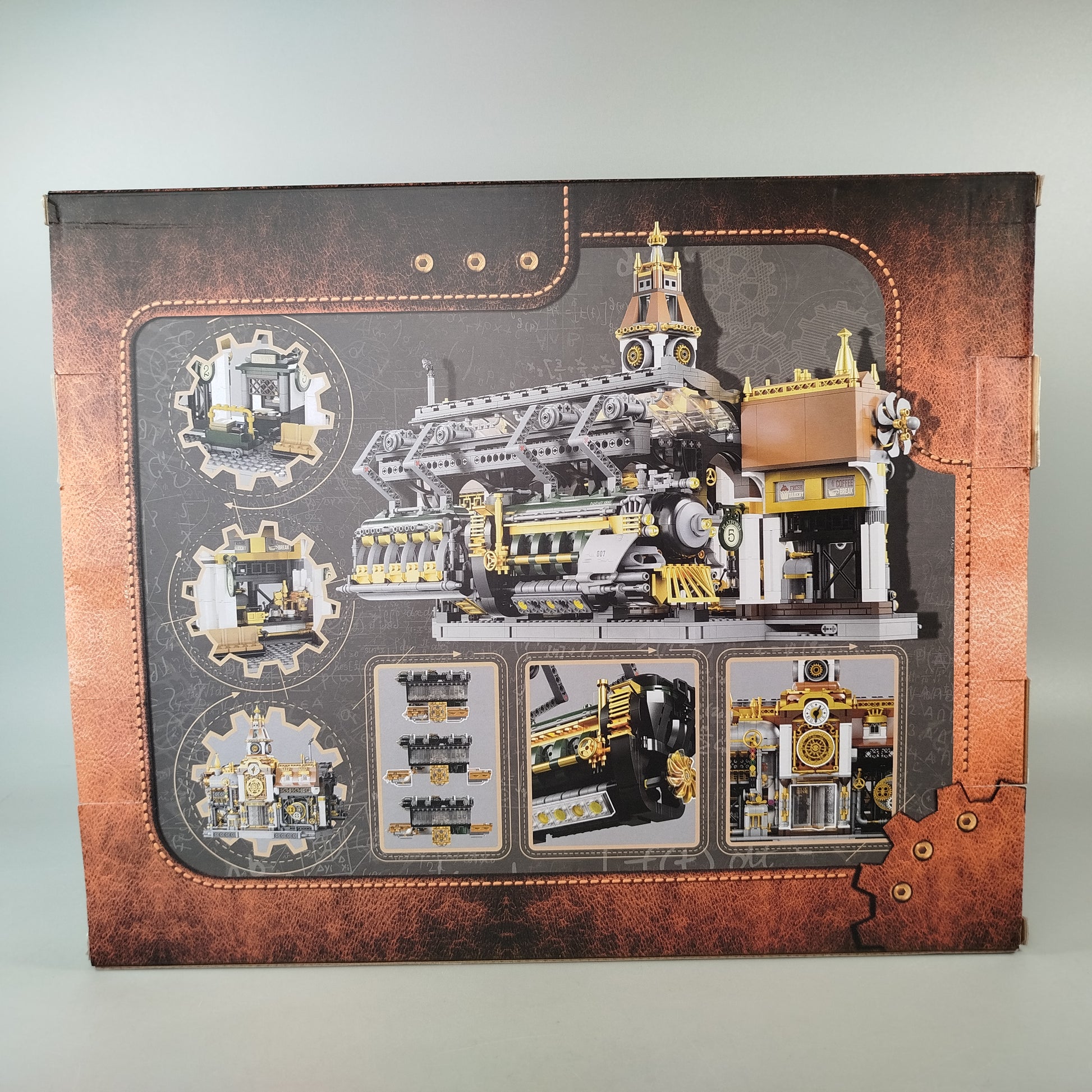 PANTASY Steampunk Bahnhof 85007 – Modellbau-Set, kompatibel mit LEGO, OVP