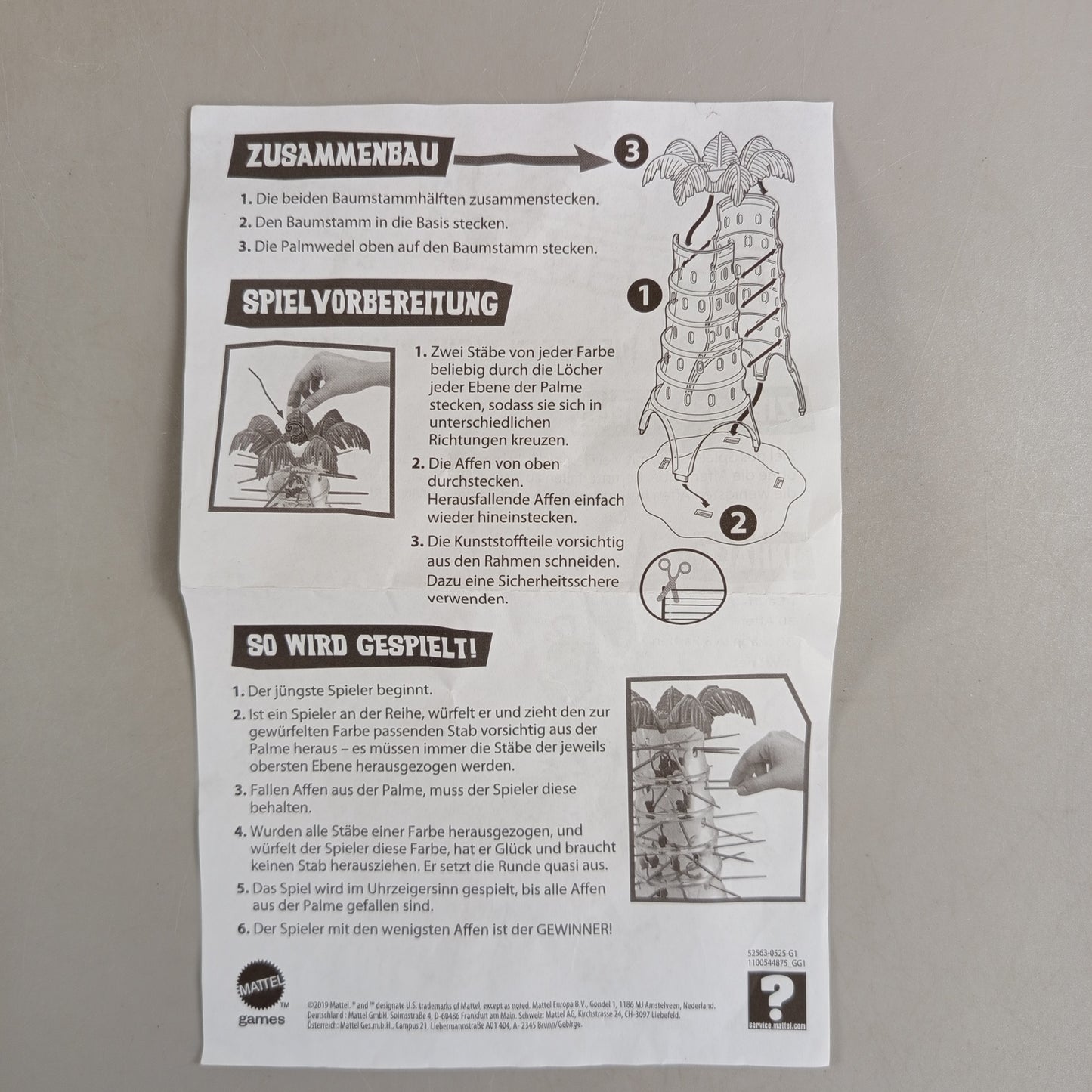 Mattel Games SOS Affenalarm 52563 Brettspiel