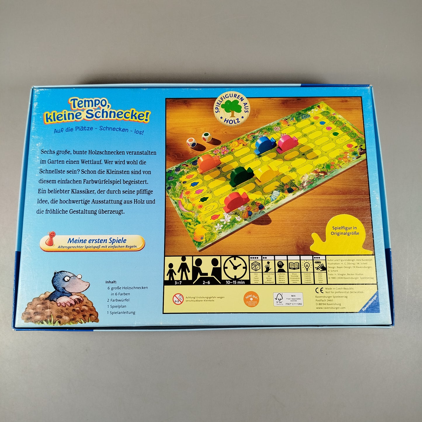 Ravensburger Tempo kleine Schnecke Brettspiel, gebraucht, ab 3 Jahre 