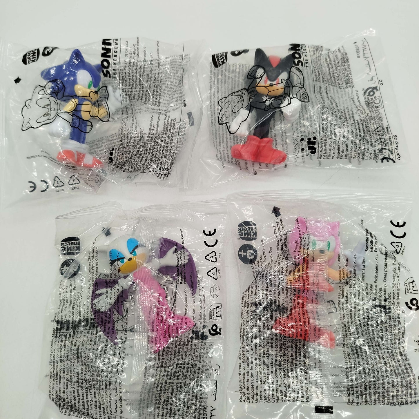 Burger King Bundle Sonic the Hedgehog Set von 4 Figuren Neu