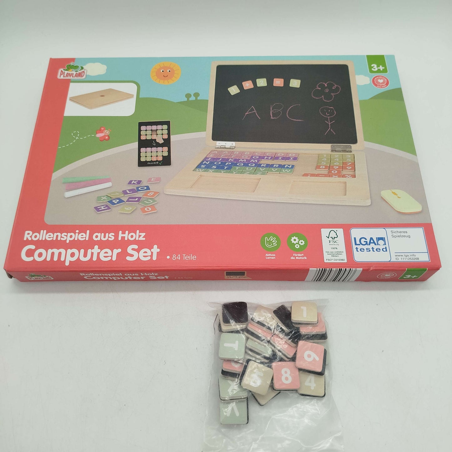 Playland Holz Laptop 1554-AN 84tlg., gebraucht, ab 3 4 5 Jahre | ✅ geprüft 