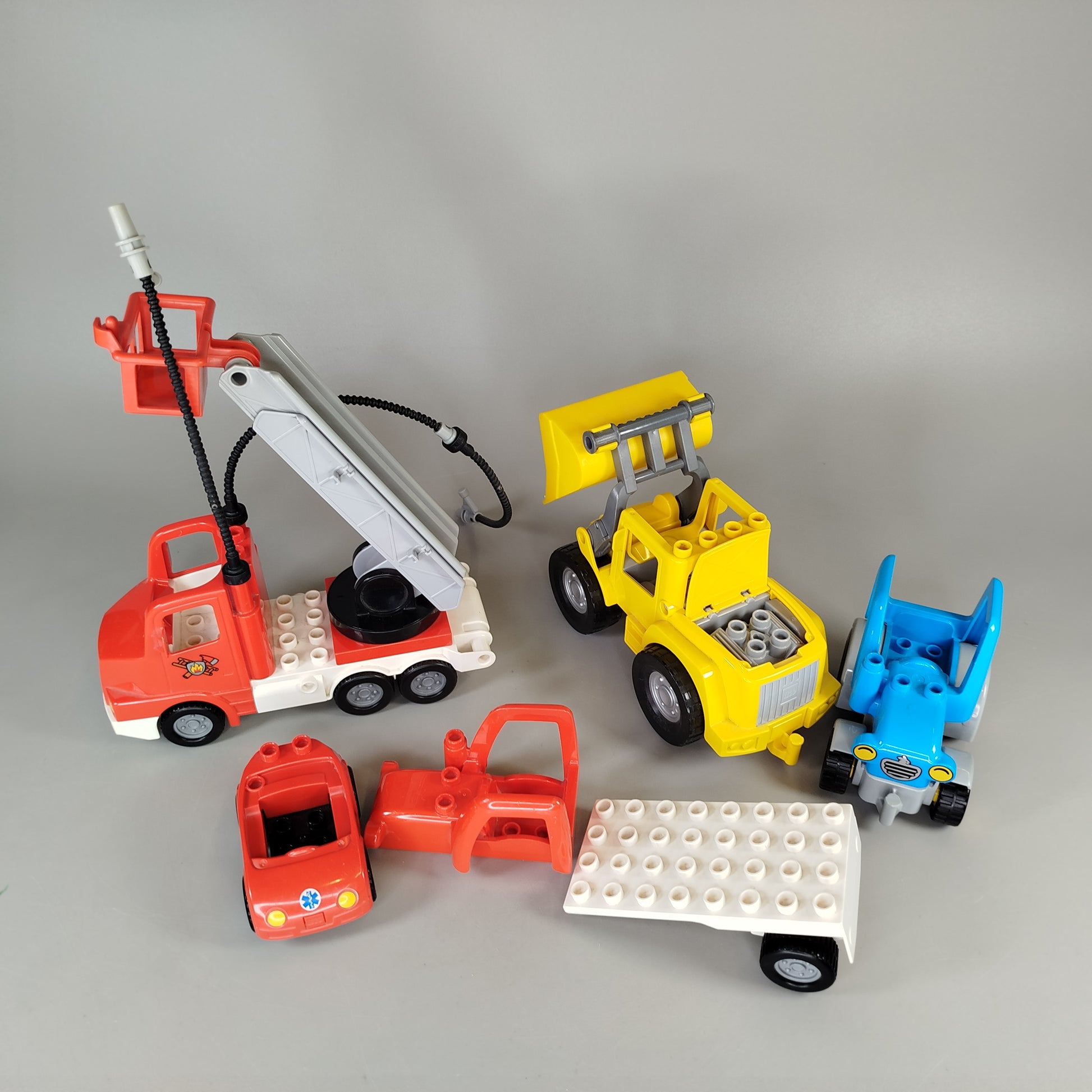 LEGO DUPLO Fahrzeug-Set, Feuerwehr, Frontlader, Traktor, gut