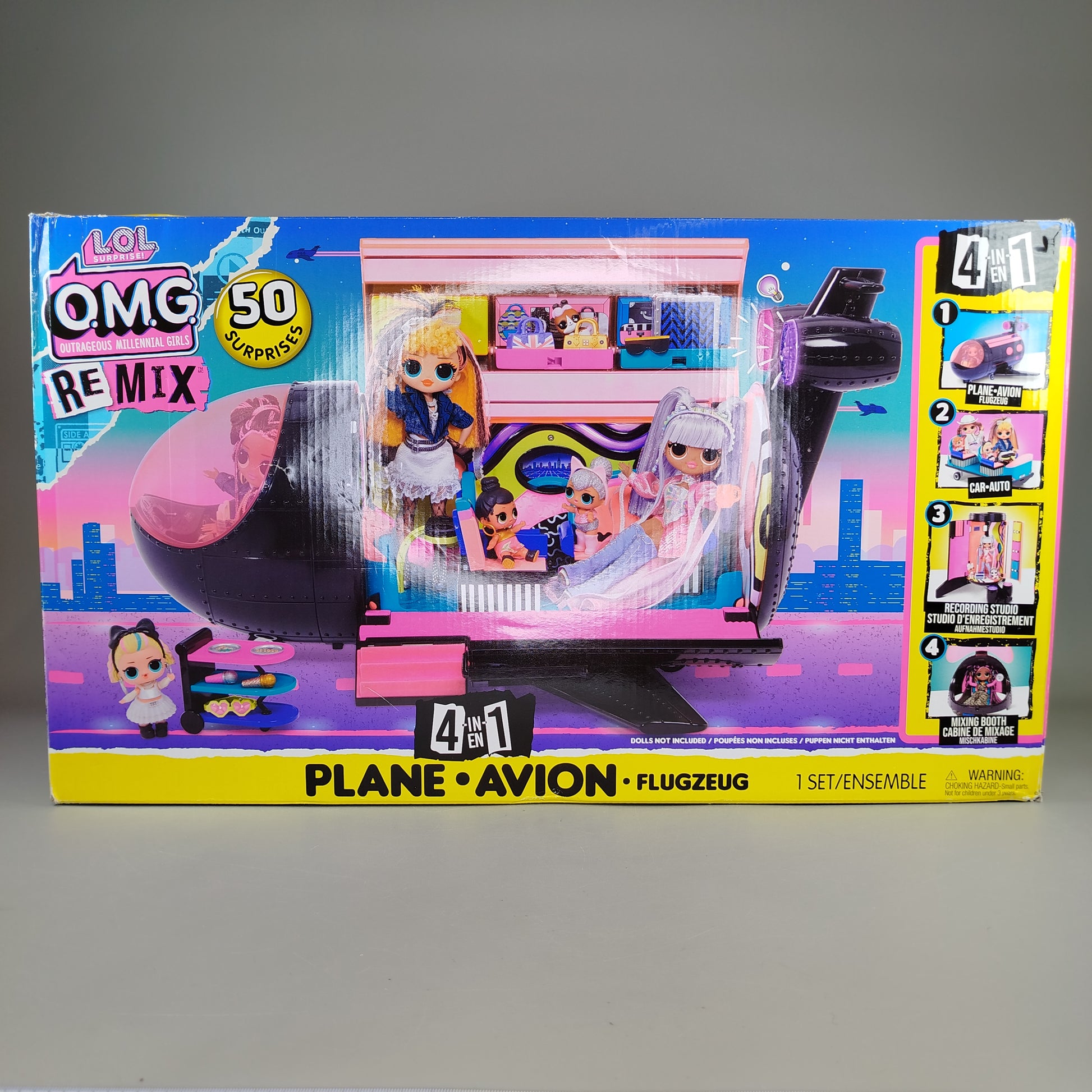 L.O.L. Surprise! OMG Remix 4-in-1 Flugzeug-Spielset, OVP