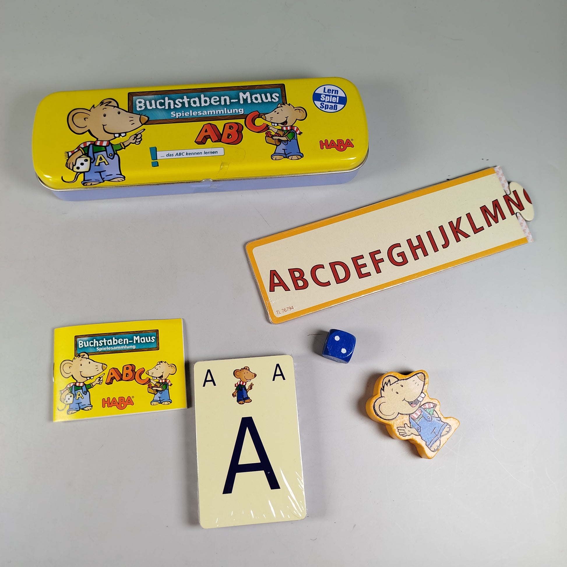 HABA & Printworks Spiele-Bundle: Buchstaben-Maus, Ratz Fatz & Yatzy
