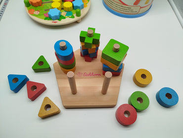 HABA & Eichhorn Holzspielzeug Set von 3 Teilen – Motorik- & Steckspiele
