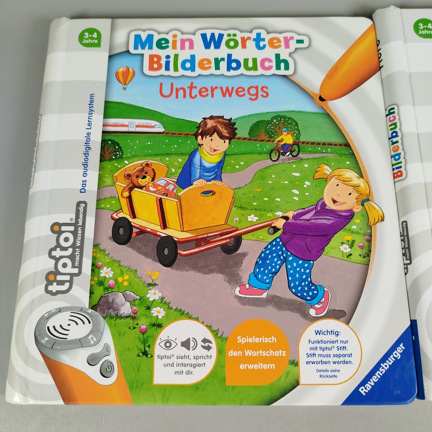 Ravensburger tiptoi Lernbuch-Set – Mein Wörter-Bilderbuch Unterwegs & Tiere