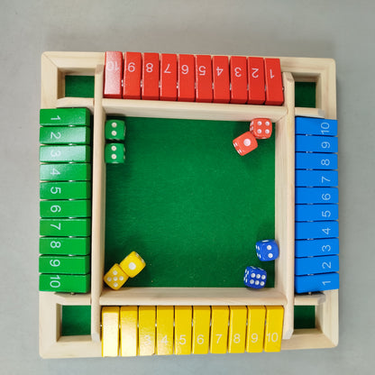 Shut the Box 4-Spieler Würfelspiel Brettspiel