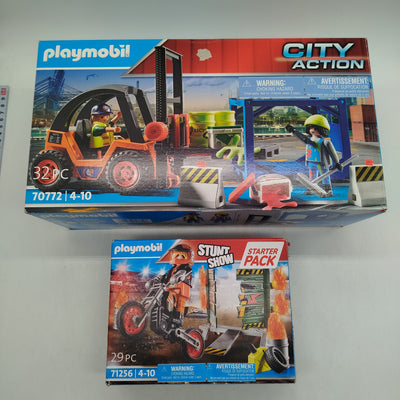 Playmobil Bundle City Action 70772 & Stuntshow 71256 Set von 2 Fahrzeuge ab 3 Jahre 