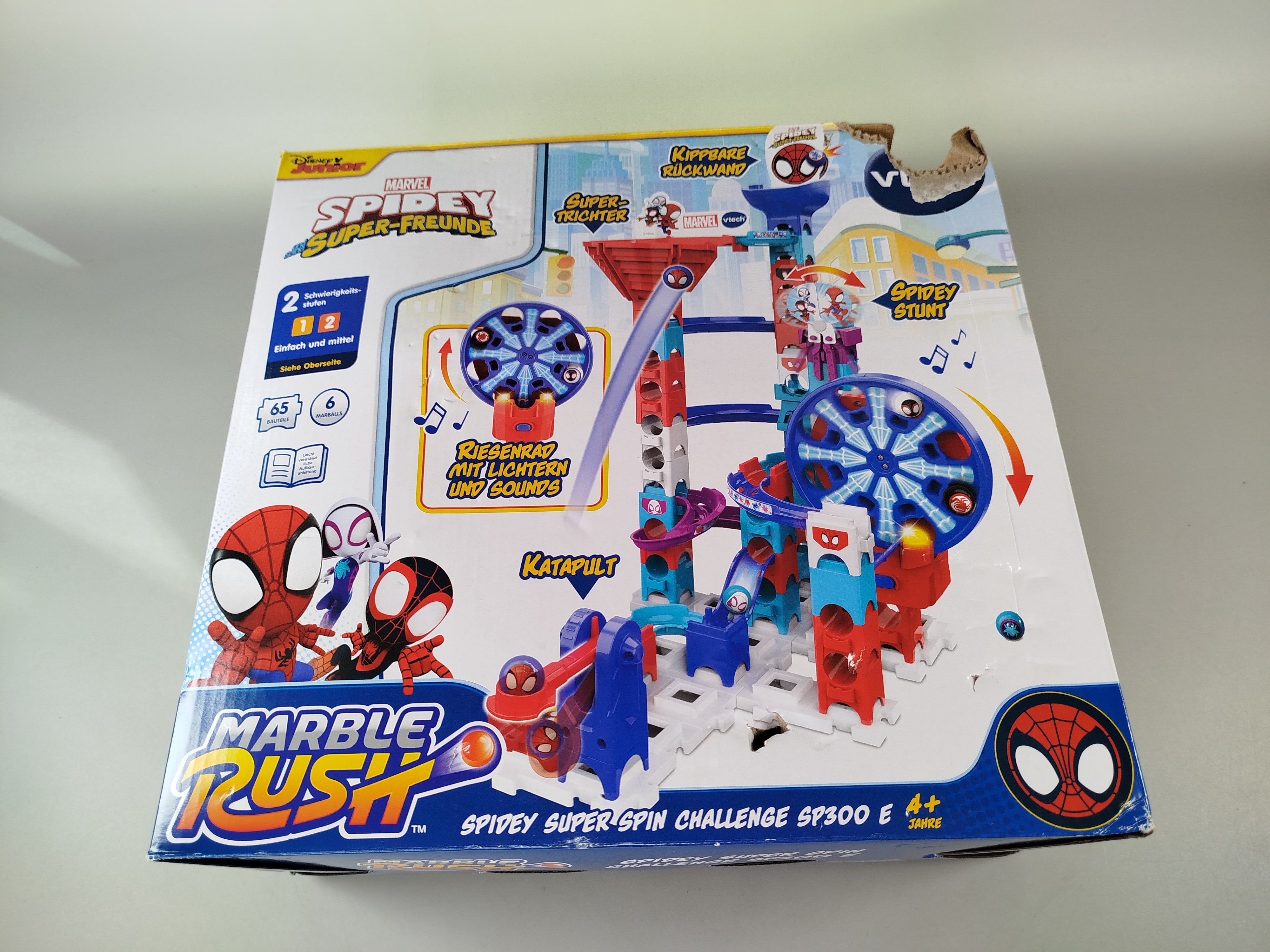 VTech Marble Rush SP300E – Spidey Super Spin Challenge Murmelbahn Set