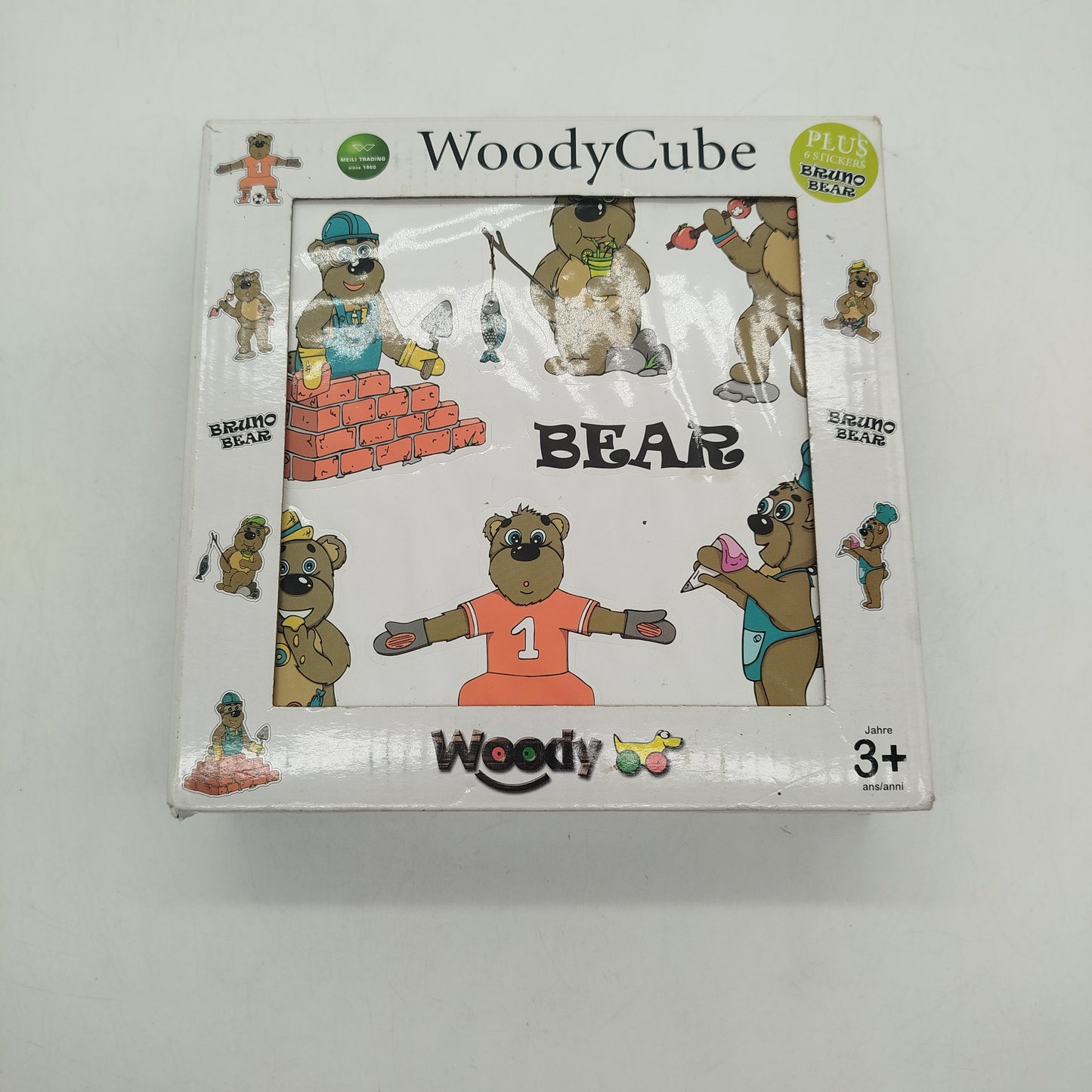 Woody WoodyCube Bruno Bear Würfelpuzzle 9 Bildwürfel