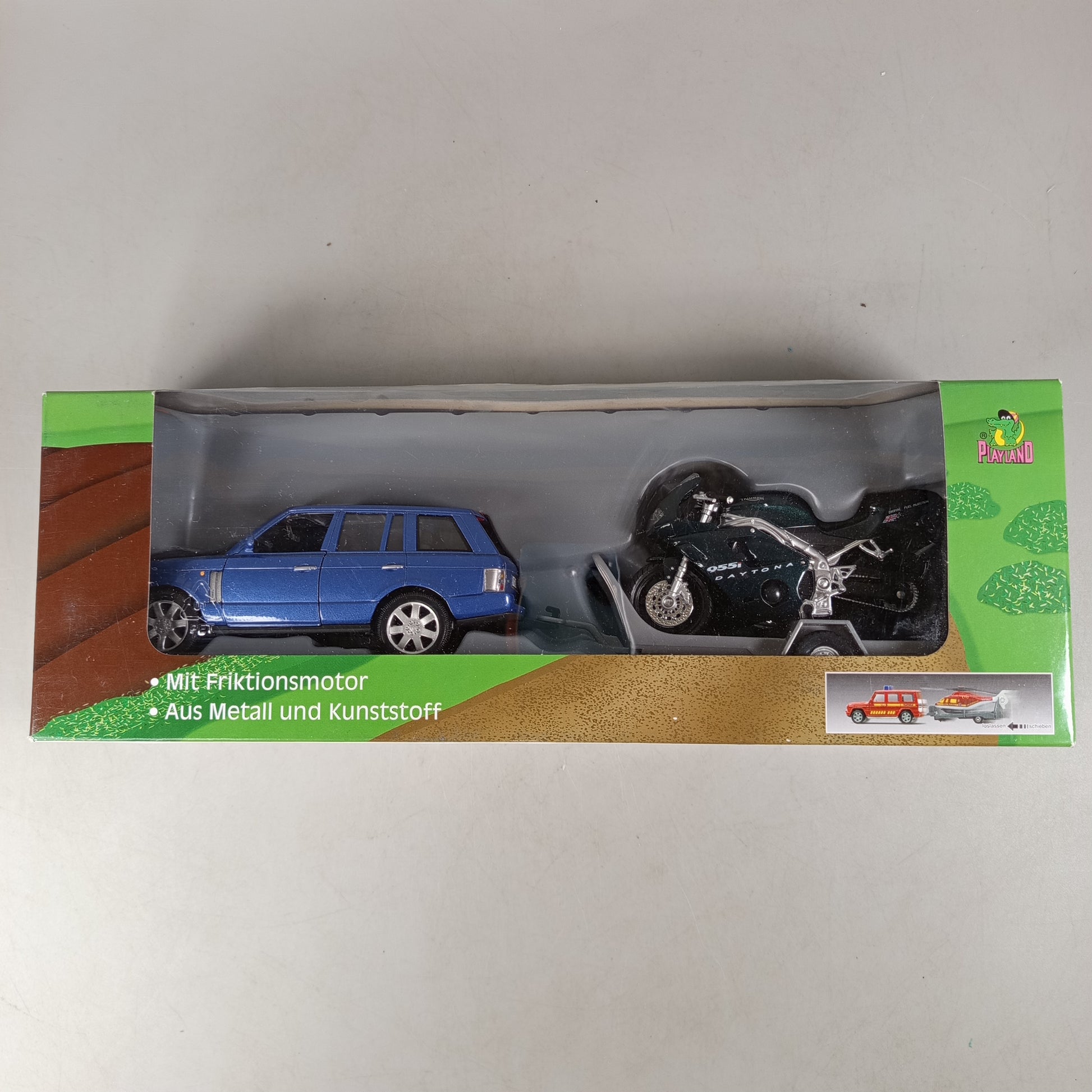 Playland Range Rover & Triumph Motorrad Set, ab 3 4 5 Jahre | ✅ geprüft 