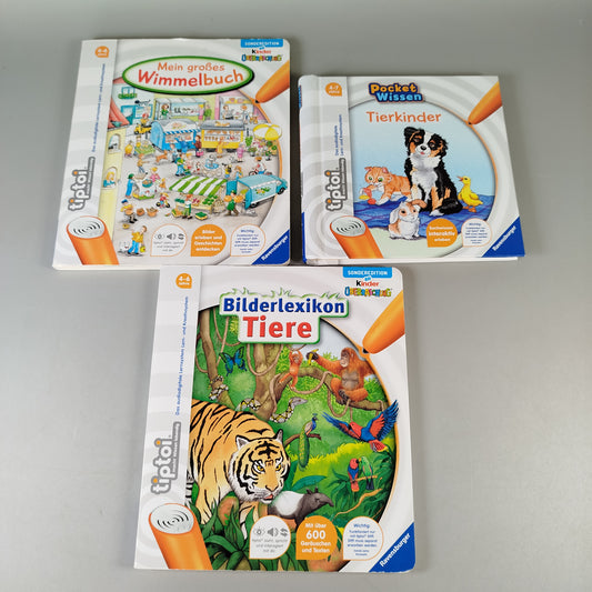 Ravensburger TipToi Lernbuch-Set aus 3, interaktiv, ohne OVP, wie neu