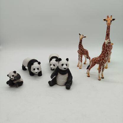 Schleich Bundle Tiere Pandas & Giraffen Figuren