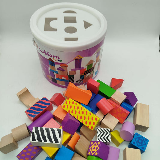 Eichhorn Color Holzbausteine Sortierbox