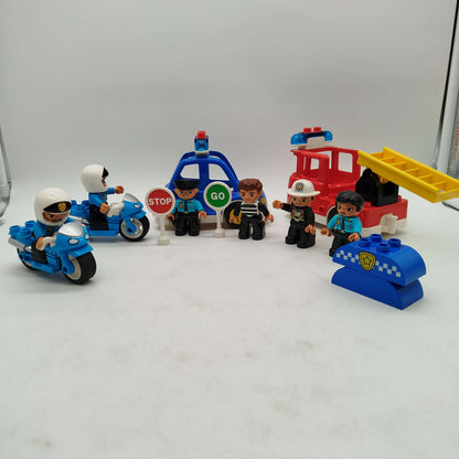LEGO Bundle Duplo Polizei Feuerwehr Figuren Auto, gebraucht, ab 3 Jahre 