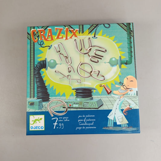 Djeco Crazix Puzzle-Spiel – Set mit 8 Metallrätseln, OVP, neu