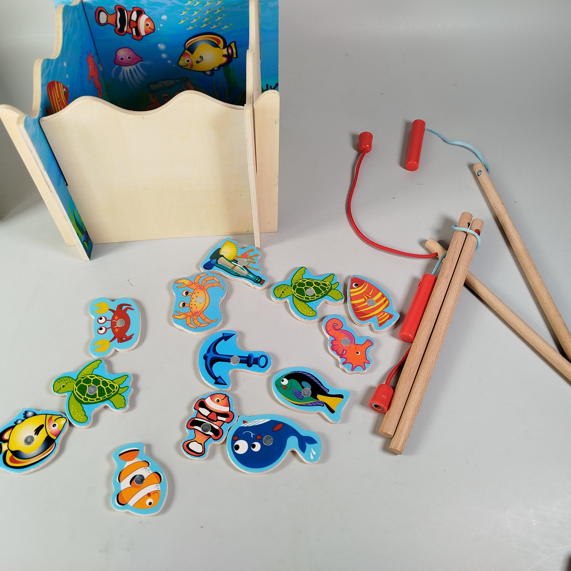 Small Foot, Tchibo Holz-Angelspiel & Hammer-Zirkelspiel
