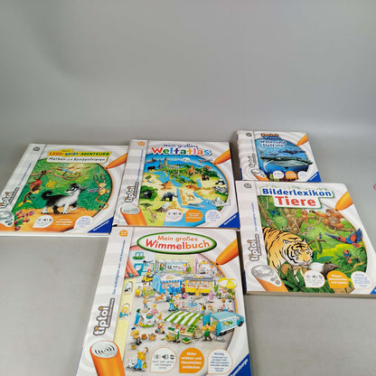 Ravensburger Bundle Tiptoi 5 Bücher Tiere & Weltatlas & Wissen