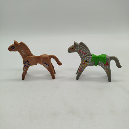 Playmobil Bundle Appaloosa & Indianer 5x Pferde Figuren