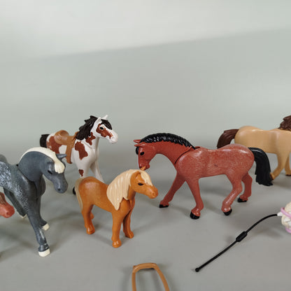 Playmobil Pferde Set von 10 Figuren – mit Fohlen & Zubehör
