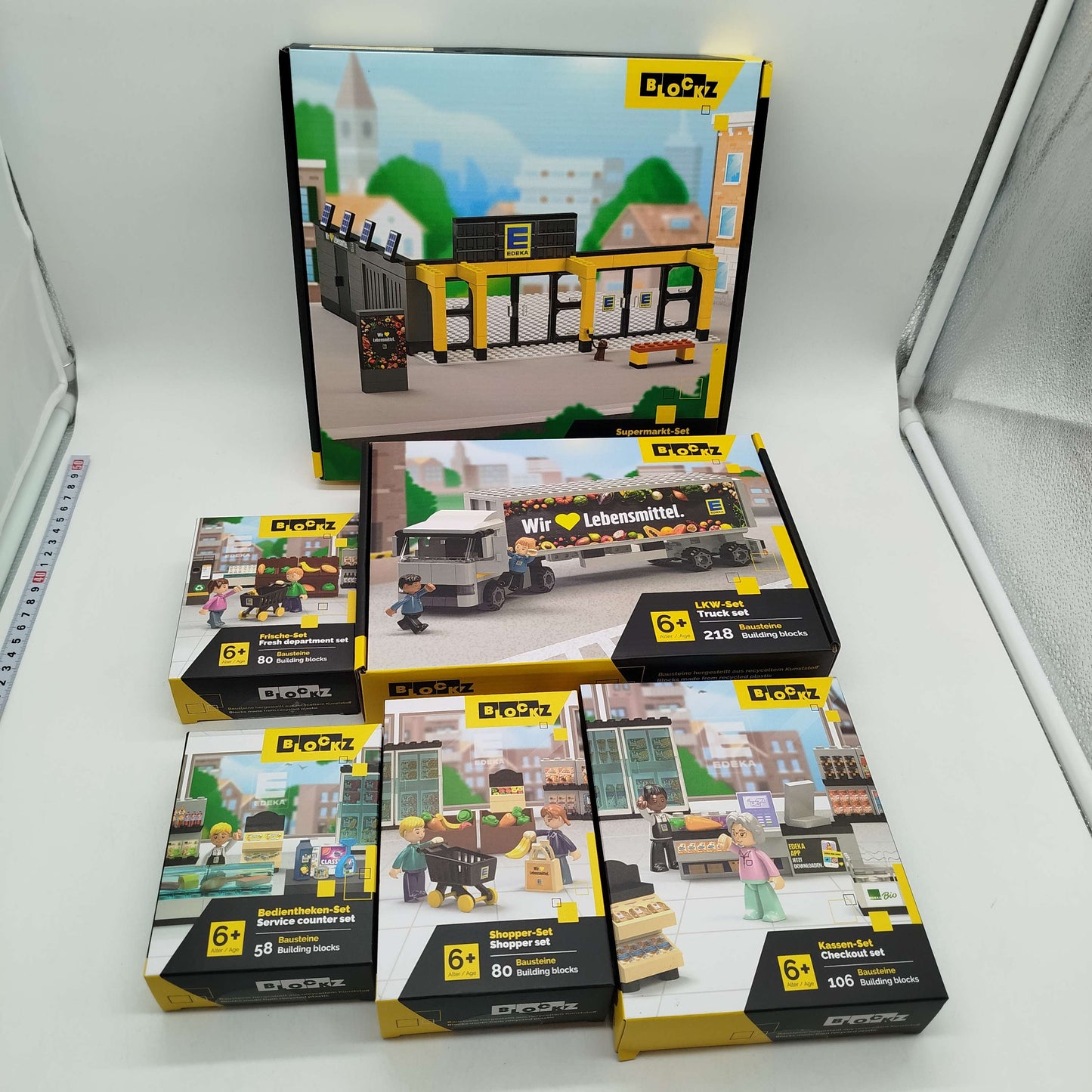 Blockz Bundle Supermarkt & LKW 6x Baukästen Neu