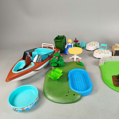Playmobil Bundle Boot Marktstand Garten