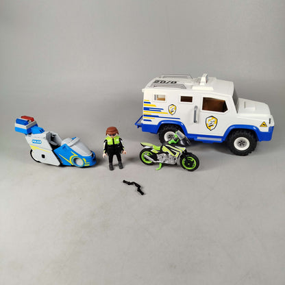 Playmobil Bundle Polizei 9371 Set von 4 Figuren & Fahrzeuge