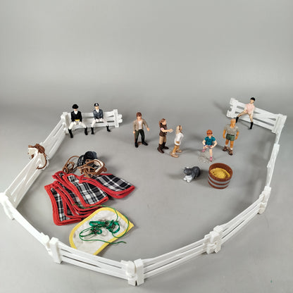 Schleich Bundle Reiterhof Set von 9 Figuren & Zubehör