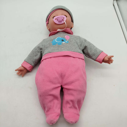 Babypuppe mit Schnuller & Overall