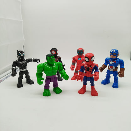 Mattel Marvel Actionfiguren Set von 6 Superhelden – Spider-Man, Iron Man, Hulk