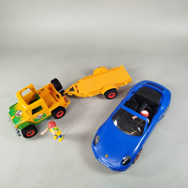 Playmobil Bundle Set von 3 Porsche & Offroader Anhänger, ab 3 Jahre 