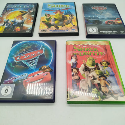 Bundle Shrek Cars Pixels Set von 5 DVDs