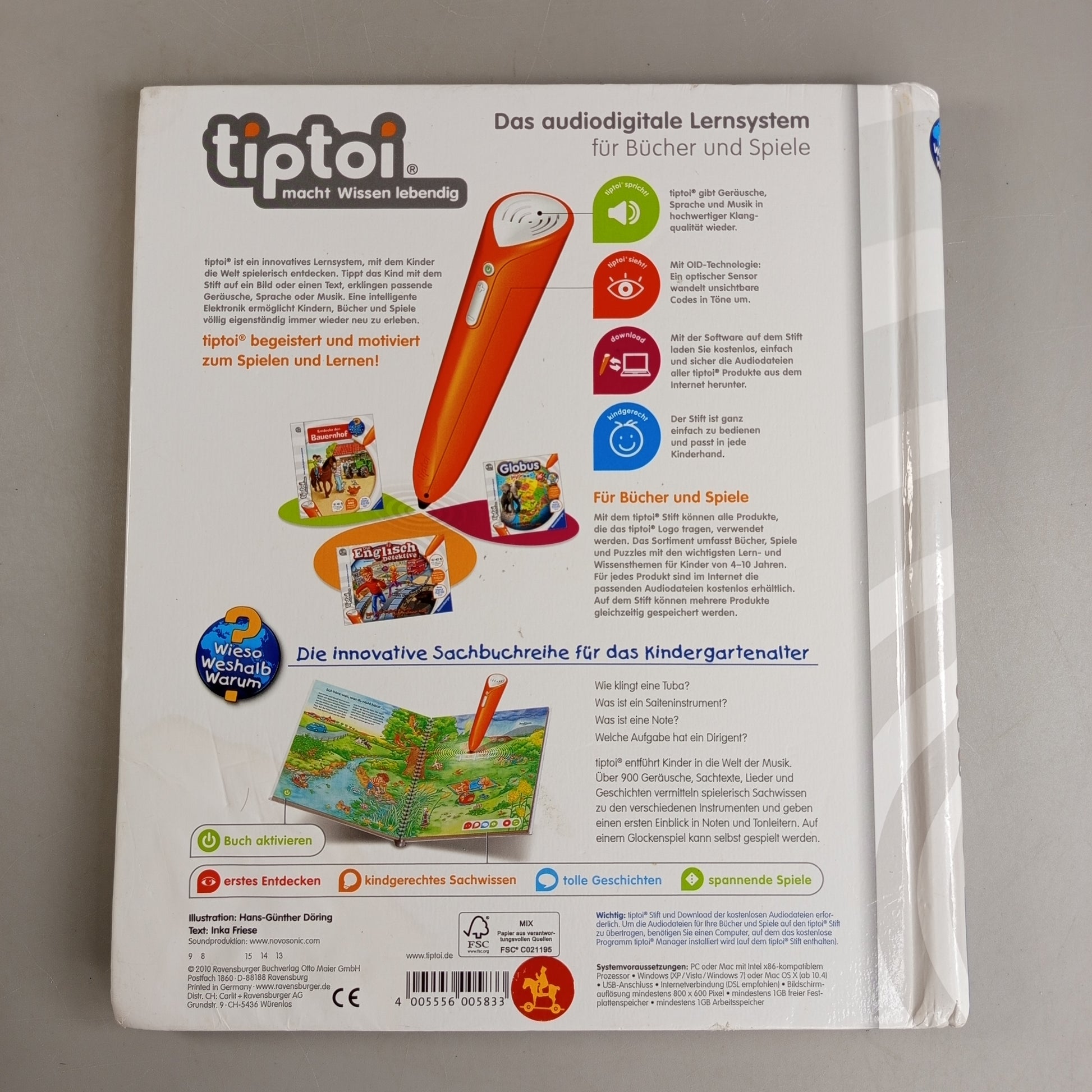 Ravensburger Tiptoi Lernbuch-Set – Die Welt der Musik & Uhr und Zeit, sehr gut