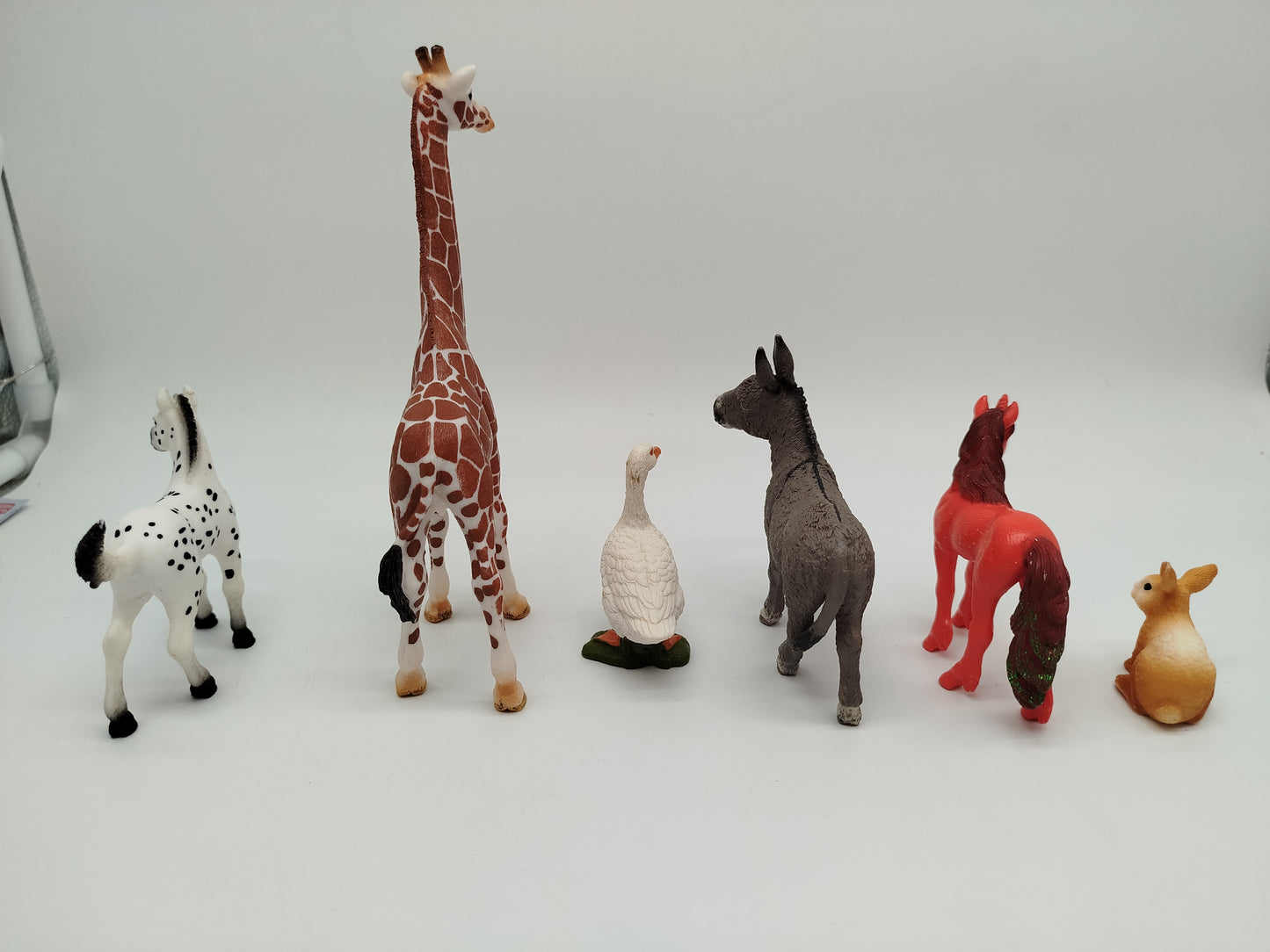 Schleich Tierfiguren Set von 6 - Bauernhof, Giraffe, Einhorn