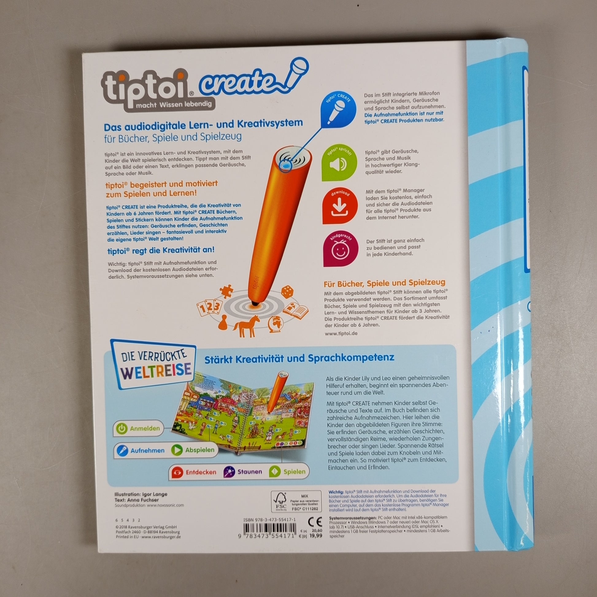 Ravensburger tiptoi Lernspiel-Set – Dein Körper & Du, Die verrückte Weltreise