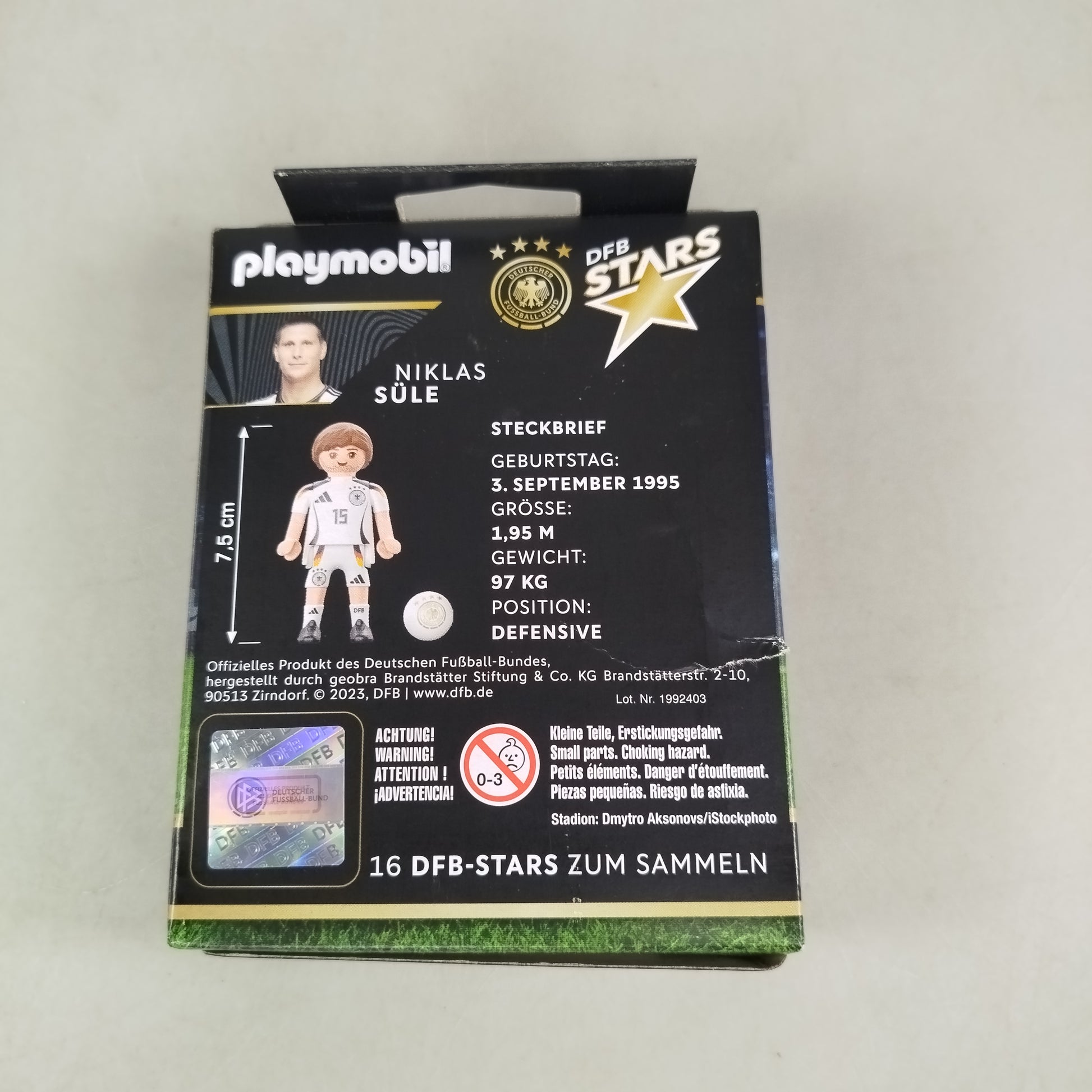 Playmobil 🙂🏠 DFB Stars Niklas Süle Figur, neu, ab 6 7 8 Jahre | ✅ geprüft 