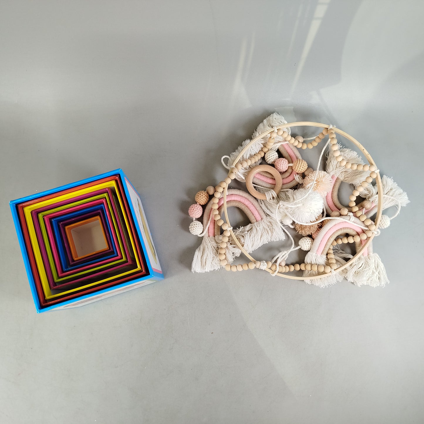 Bundle Holz-Mobile & Stapelspiel Set von 2