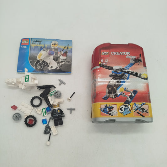 LEGO Bundle City 7235 5864 2x Motorrad & 3in1 Modell
