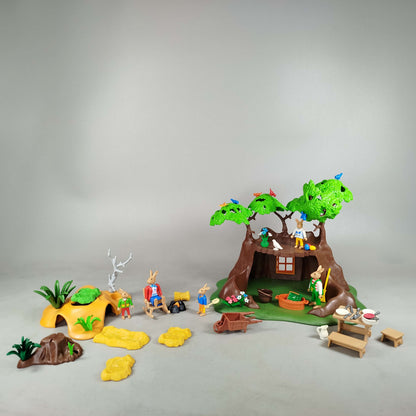 Playmobil Bundle Waldtiere Baumhaus & Hasenfiguren