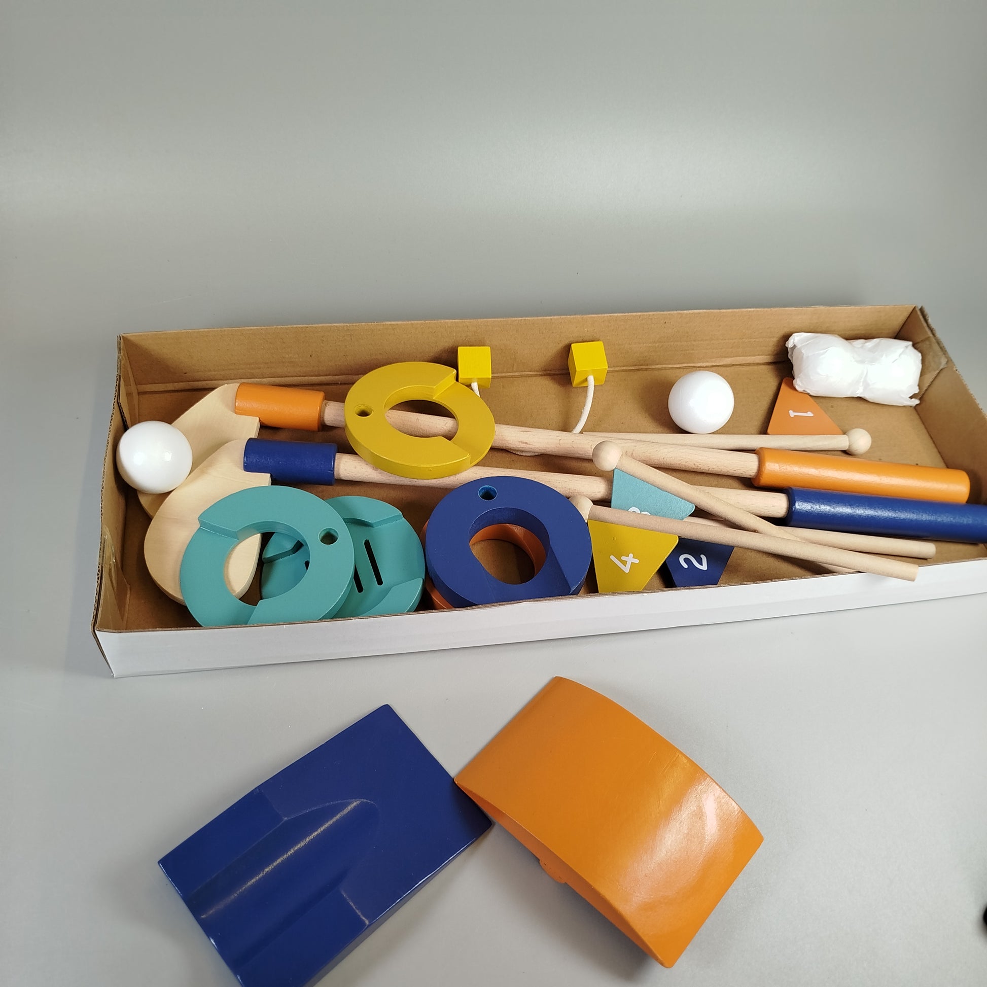Vertbaudet Mini-Golf-Set für Kinder, Holzspielzeug, ab 3 Jahren