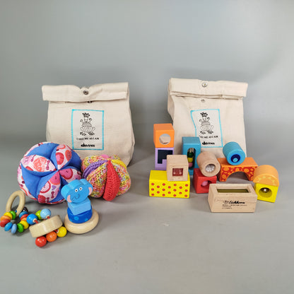 Eichhorn & HEIMESS Holzspielzeug Set – Rasseln, Bausteine & Bälle