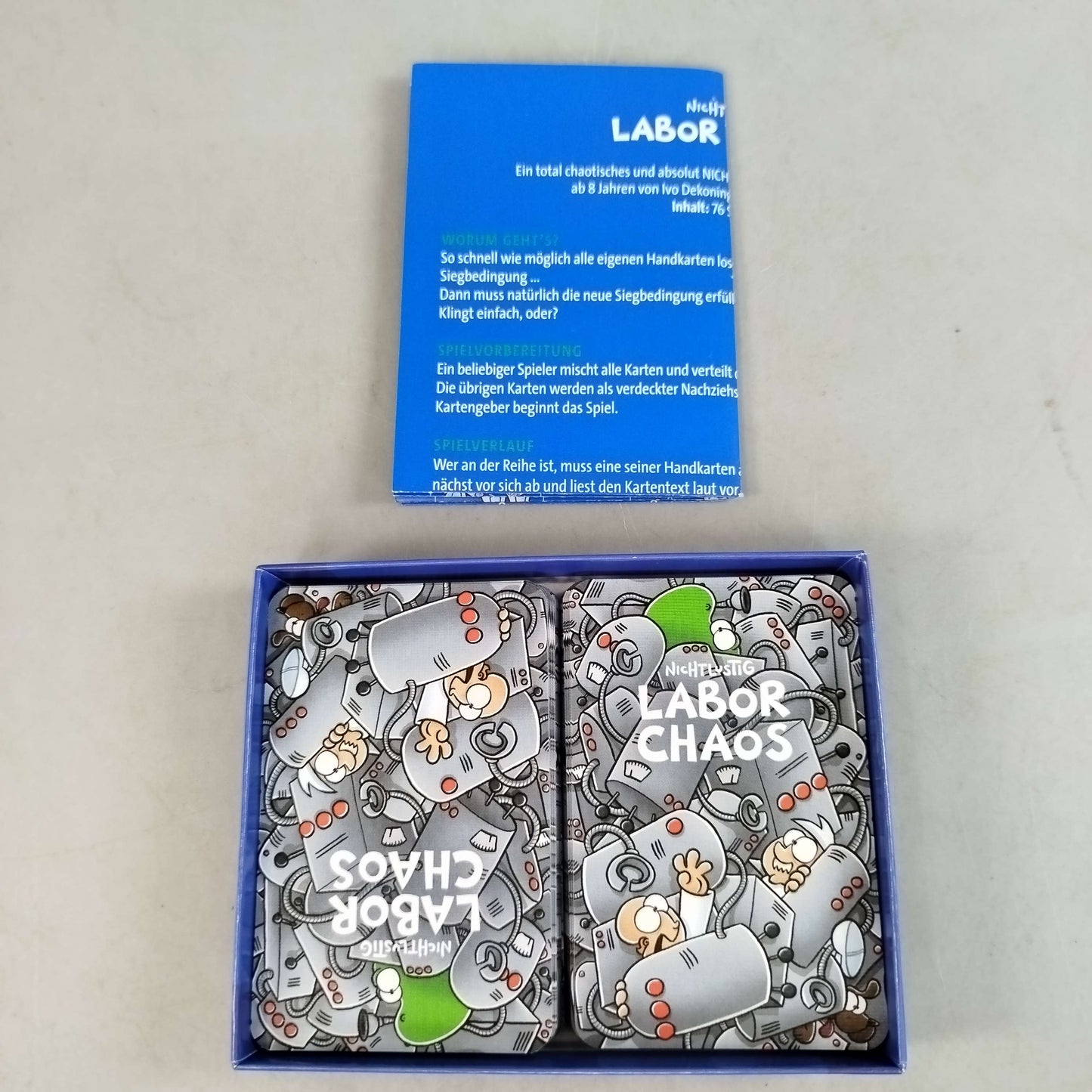 Kosmos Nichtlustig-Labor-Chaos Kartenspiel, gebraucht, ab 6 Jahre 